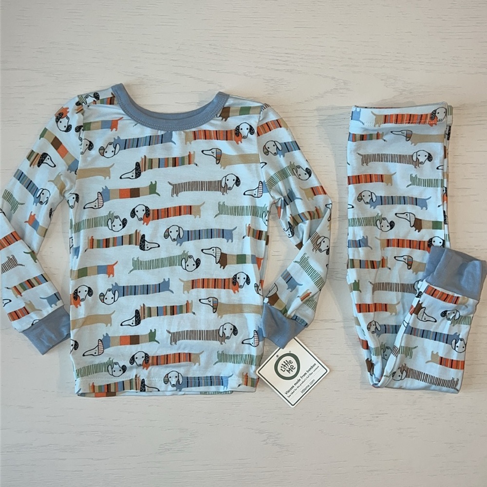 Little Me Toddler Boy Bamboo Pajamas Dachshund Dog 4T